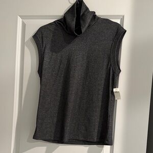 Express Charcoal Sleeveless Turtleneck Tank